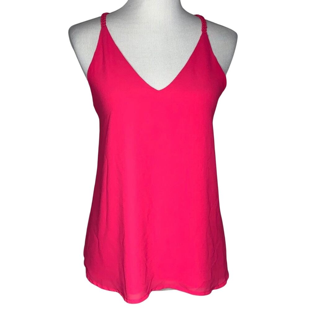 Naked Zebra Braided Racerback Strap Layered Tank Sz Small